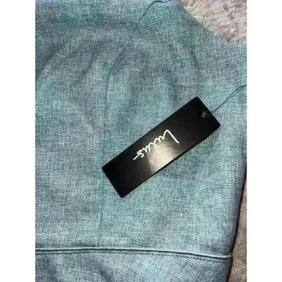 LULUS Winsome Mint Blue Backless Open Back Skater Mini Dress Pockets Size Medium - Picture 9 of 13